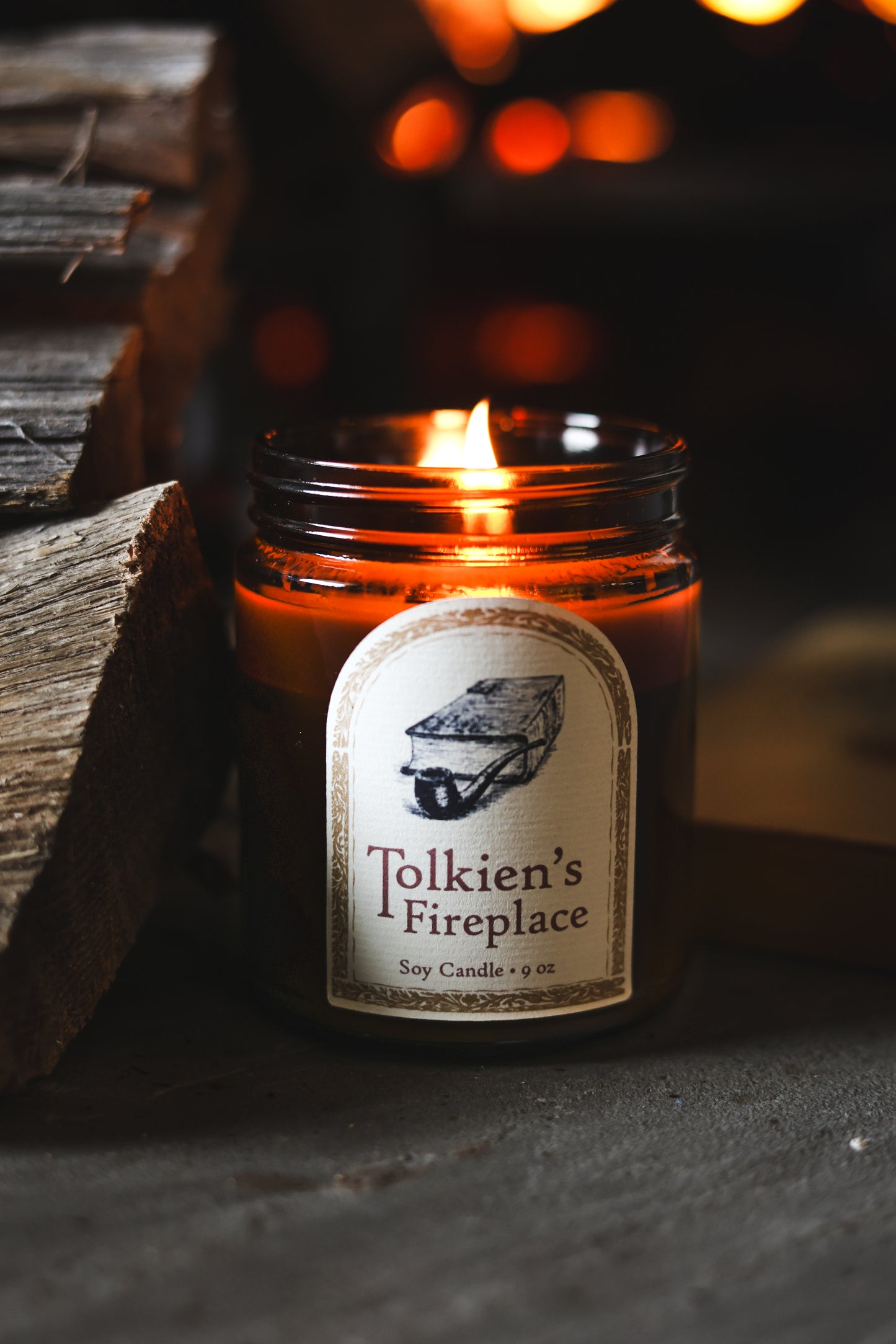 Tolkien's Fireplace Candle