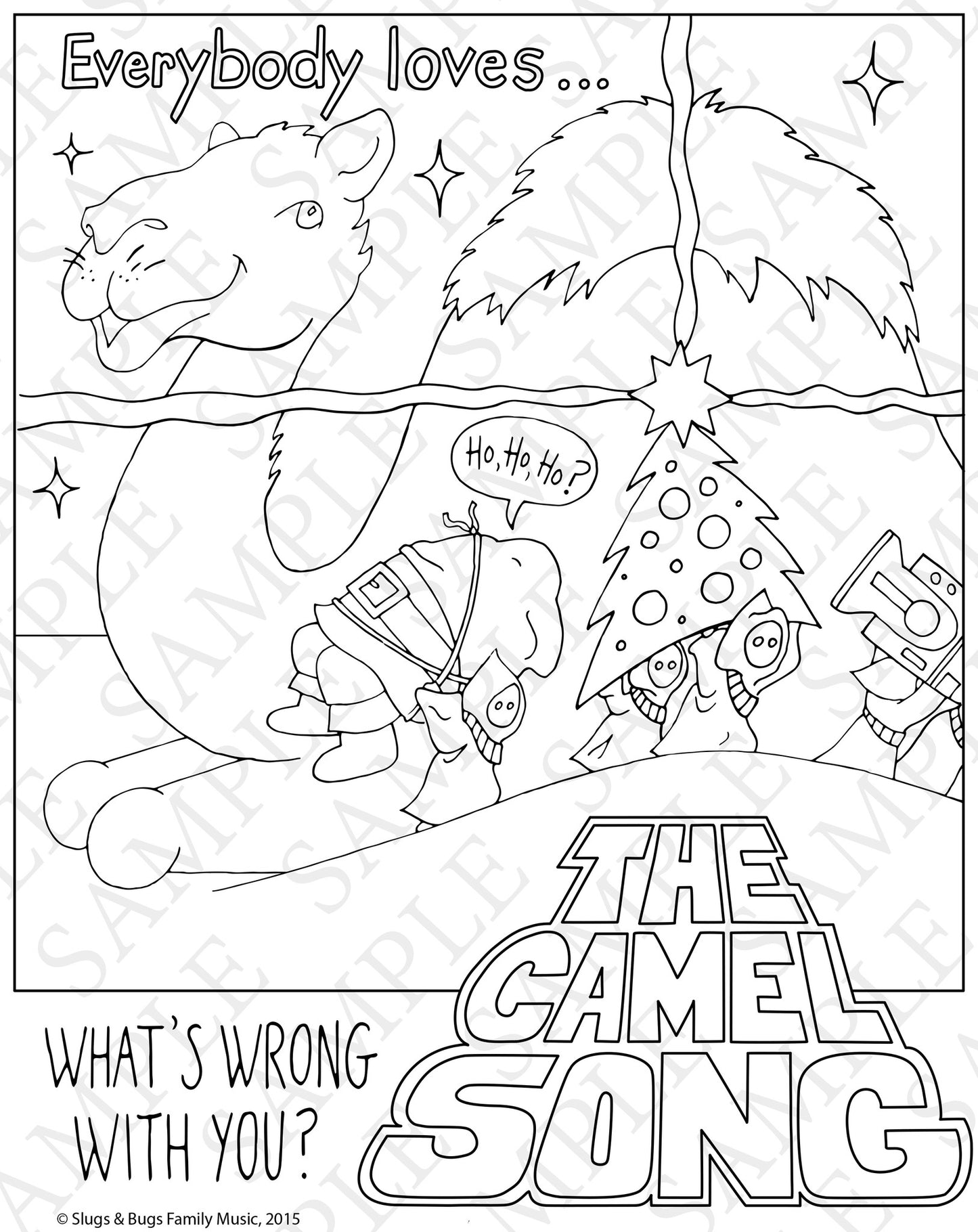 Slugs & Bugs Christmas Coloring Pages