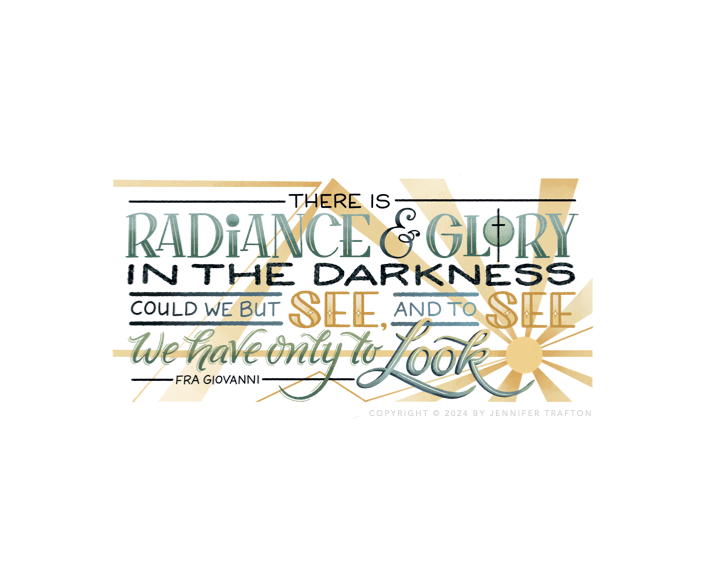 Glad & Golden Hours 8x10 Fra Giovanni Quote Print