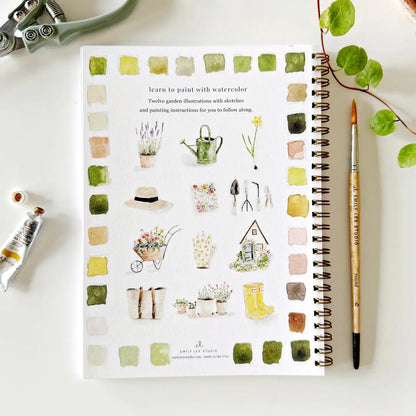 Garden Watercolor Workbook by Emily Lex Studio