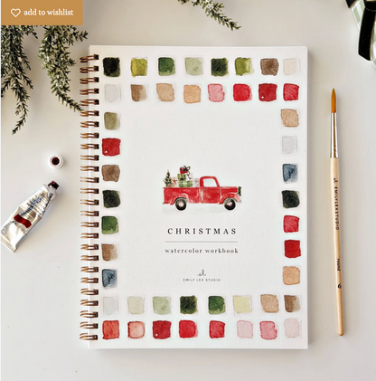 Christmas Watercolor Workbook by Emily Lex Studio