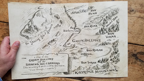Foldable Map of Green Hollows (11x17)