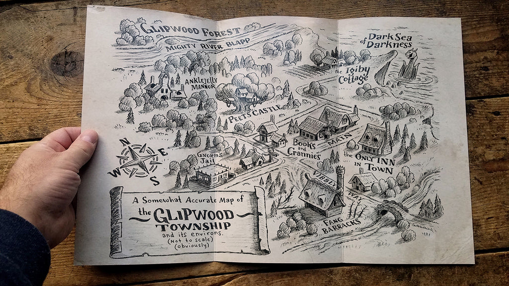 Foldable Map of Glipwood (11"x17")