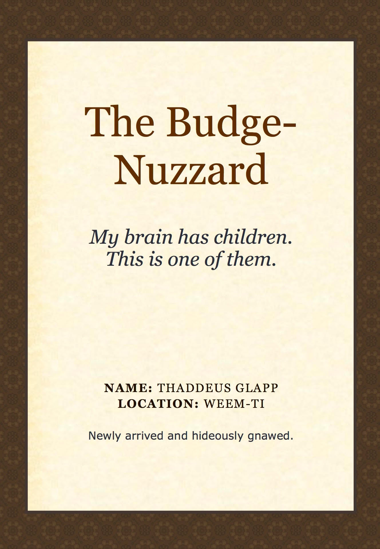 The Budge-Nuzzard